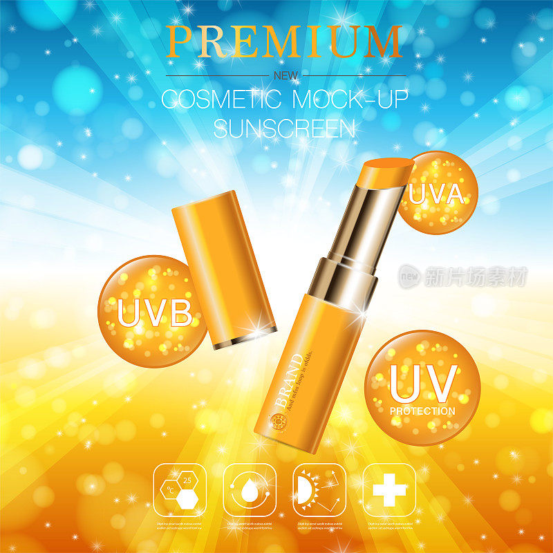 Hydrating facial lipstick for annual sale or festival sale. silver and gold lipstick mask bottle isolated on glitter particles background. Graceful cosmetic ads.